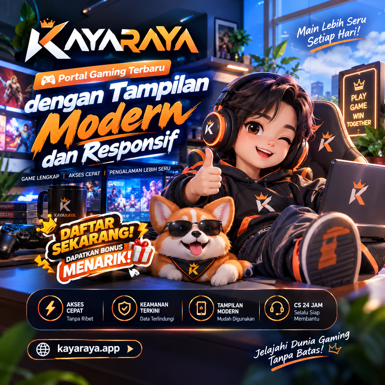 KAYARAYA – Portal Gaming Terbaru dengan Tampilan Modern dan Responsif